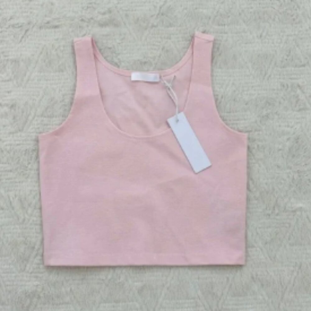 NWT SABLYN pink cropped tank top